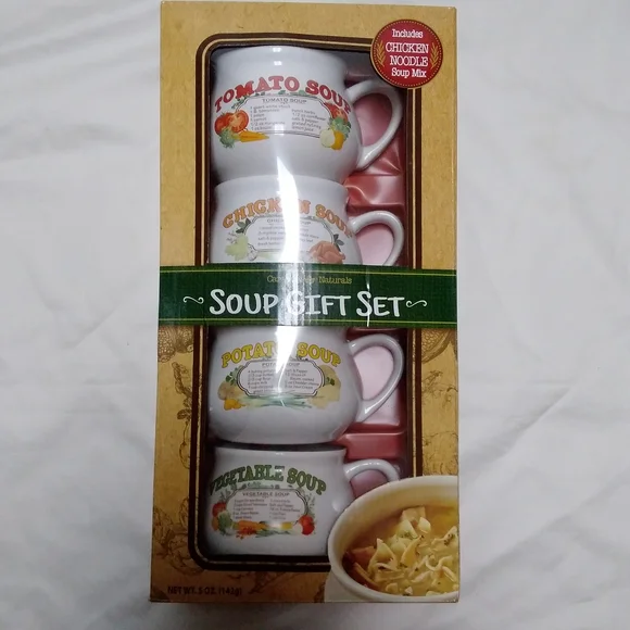 Soup Gift Set with Colorful Mugs - Picture 1 of 7